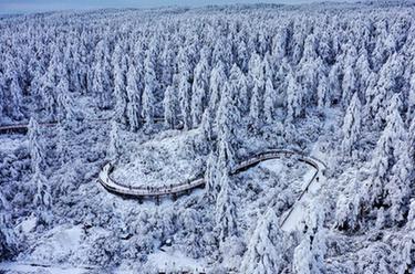 銀裝素裹瓦屋山