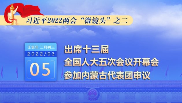 習(xí)近平2022兩會“微鏡頭”：出席人代會開幕會 參加內(nèi)蒙古代表團(tuán)審議