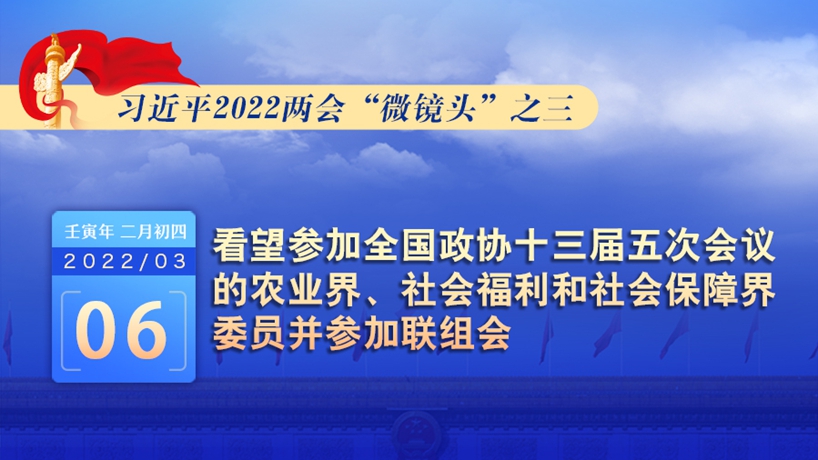 習(xí)近平2022兩會“微鏡頭”：看望政協(xié)委員并參加聯(lián)組會